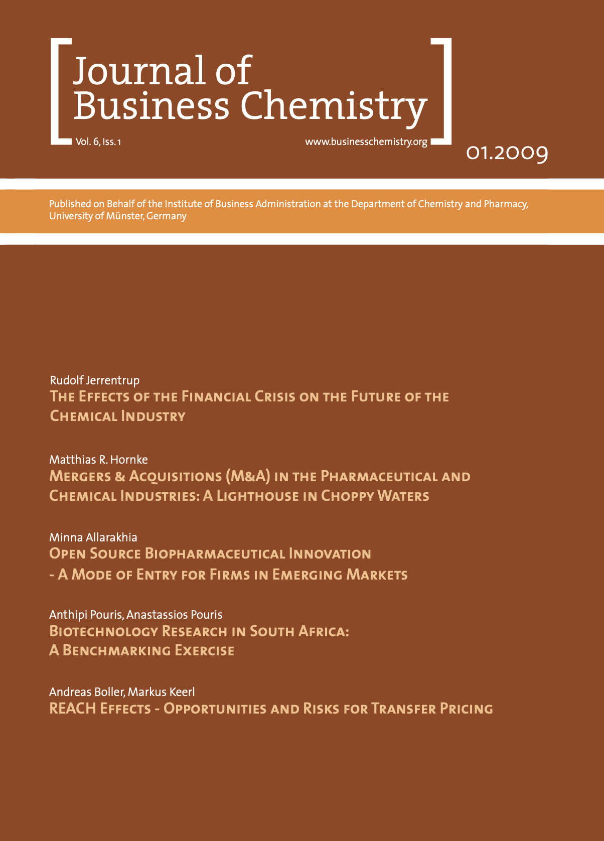 Journal of Business Chemistry January 2009