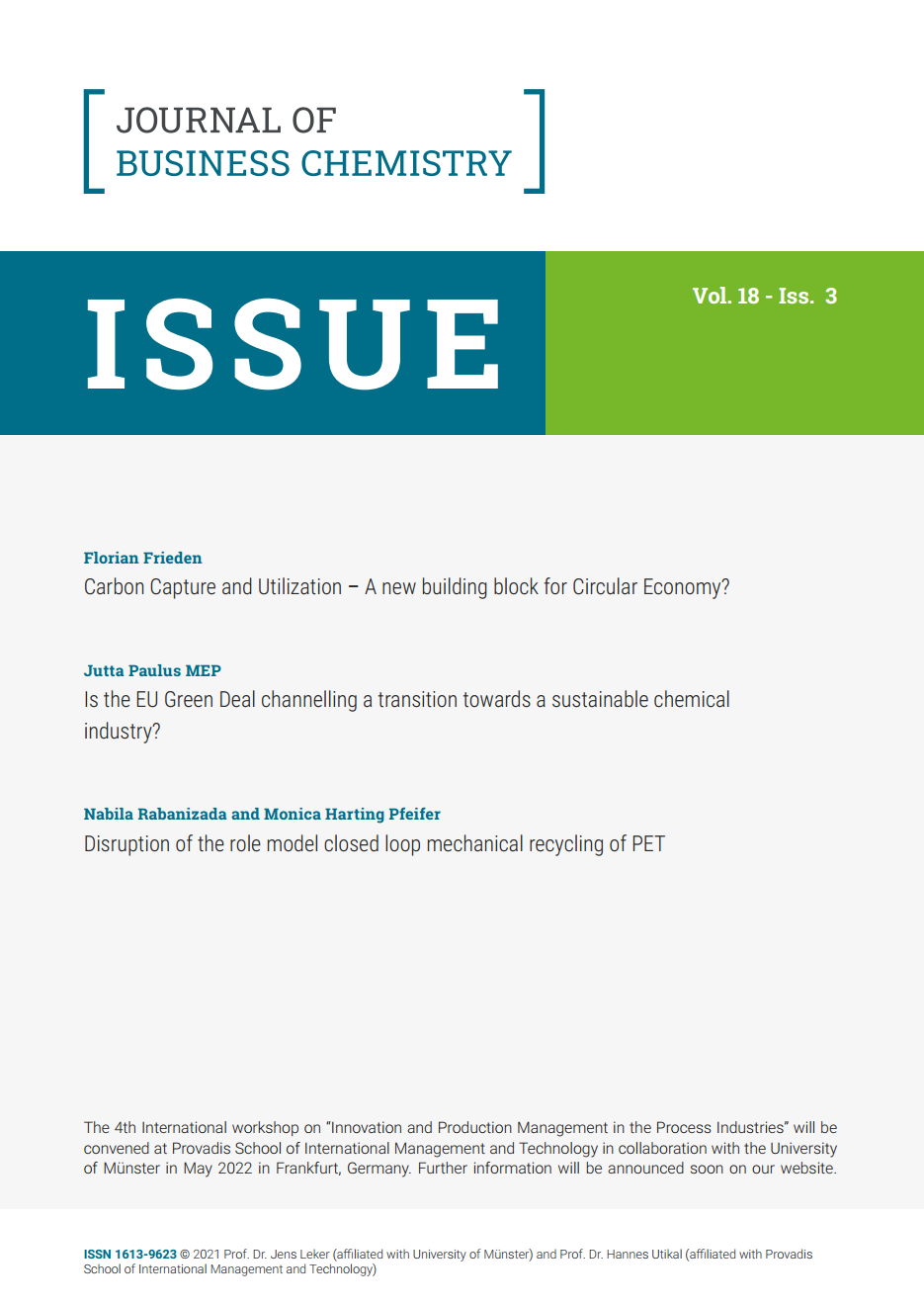 Journal of Business Chemistry October 2021