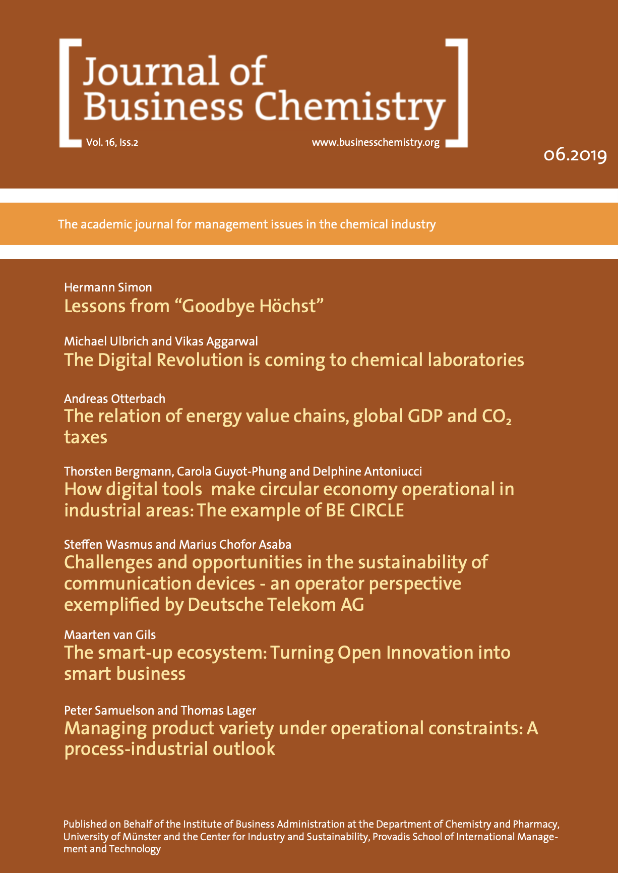 Journal of Business Chemistry June 2019