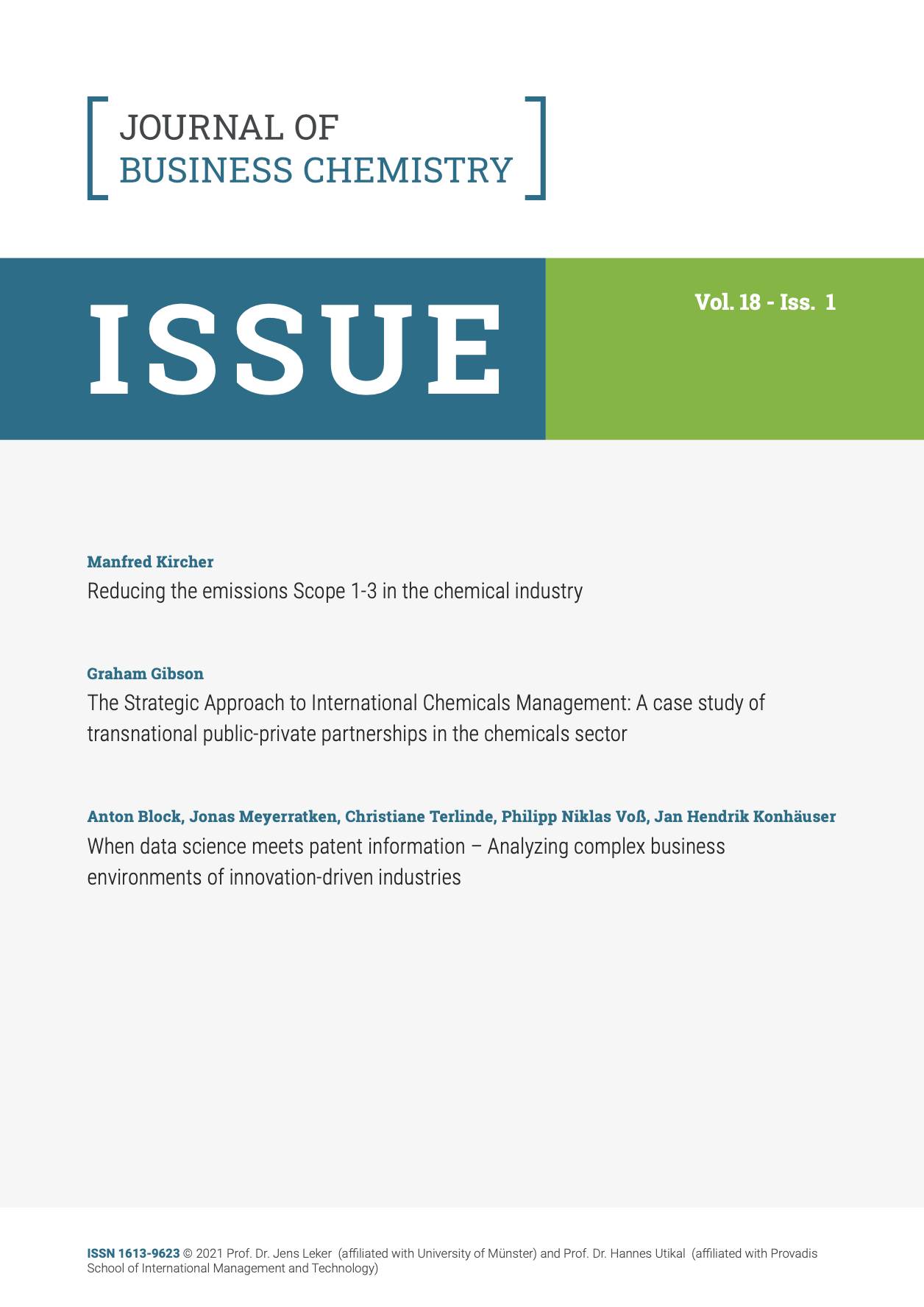 Journal of Business Chemistry February 2021