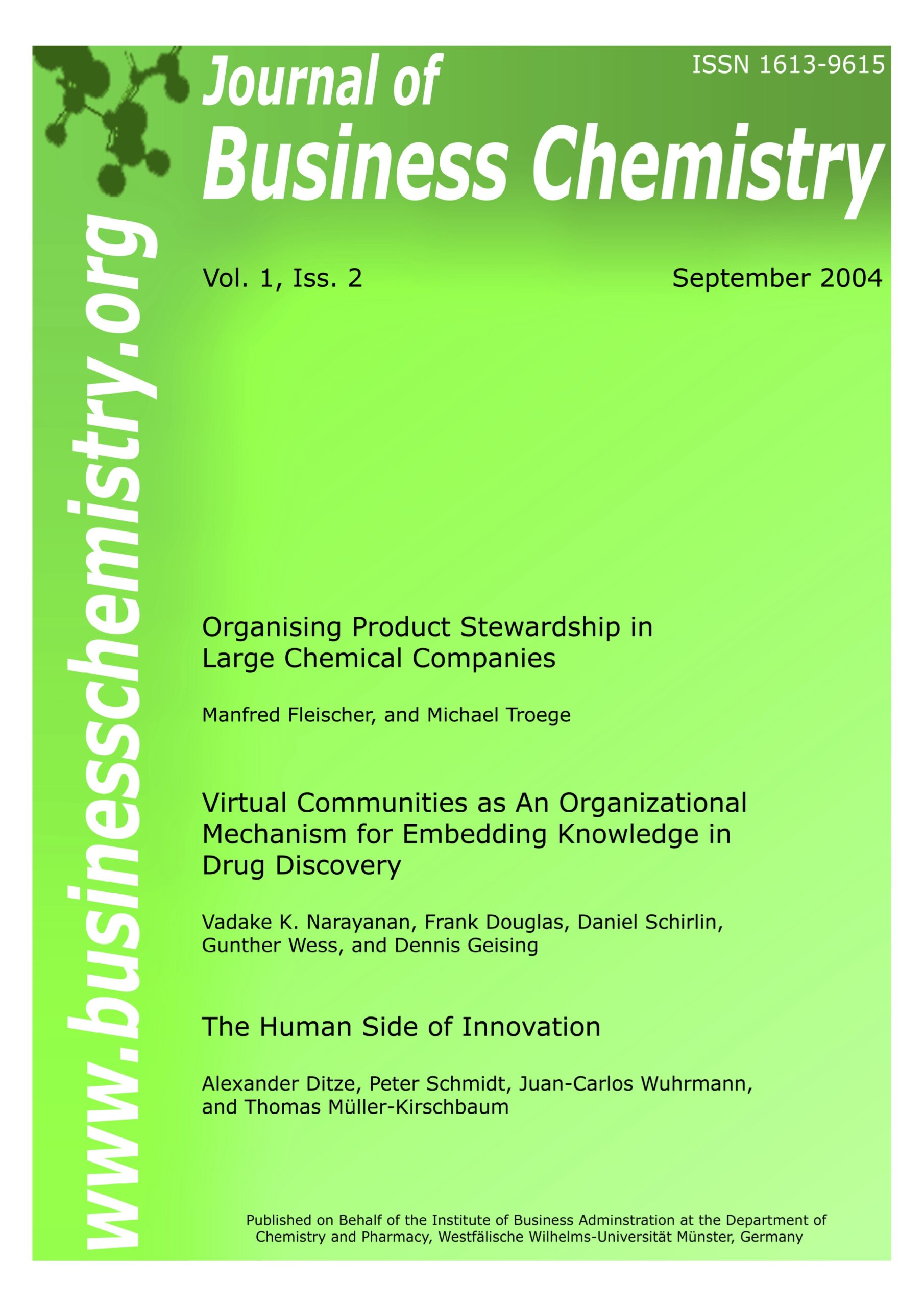 Journal of Business Chemistry September 2004
