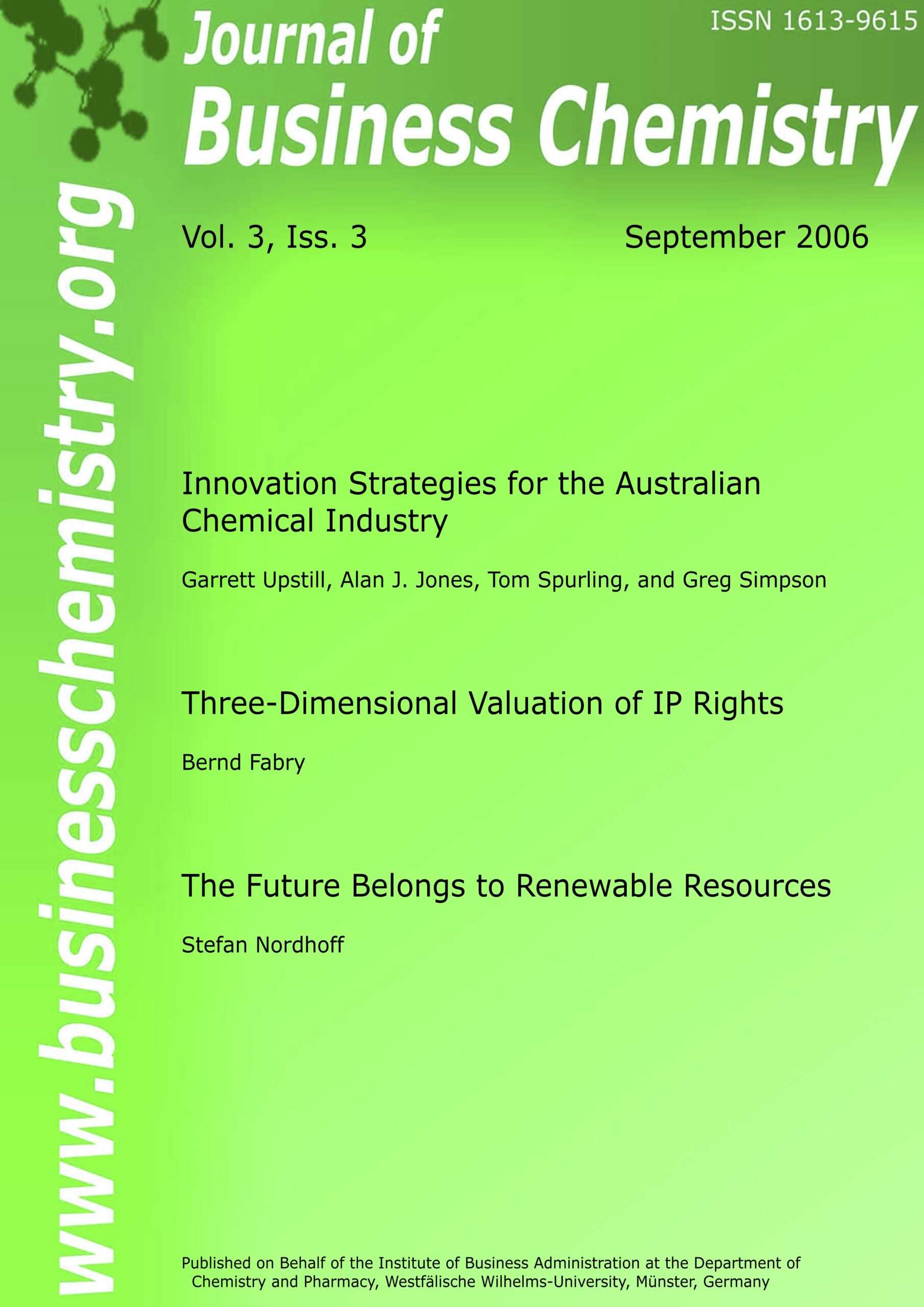 Journal of Business Chemistry September 2006
