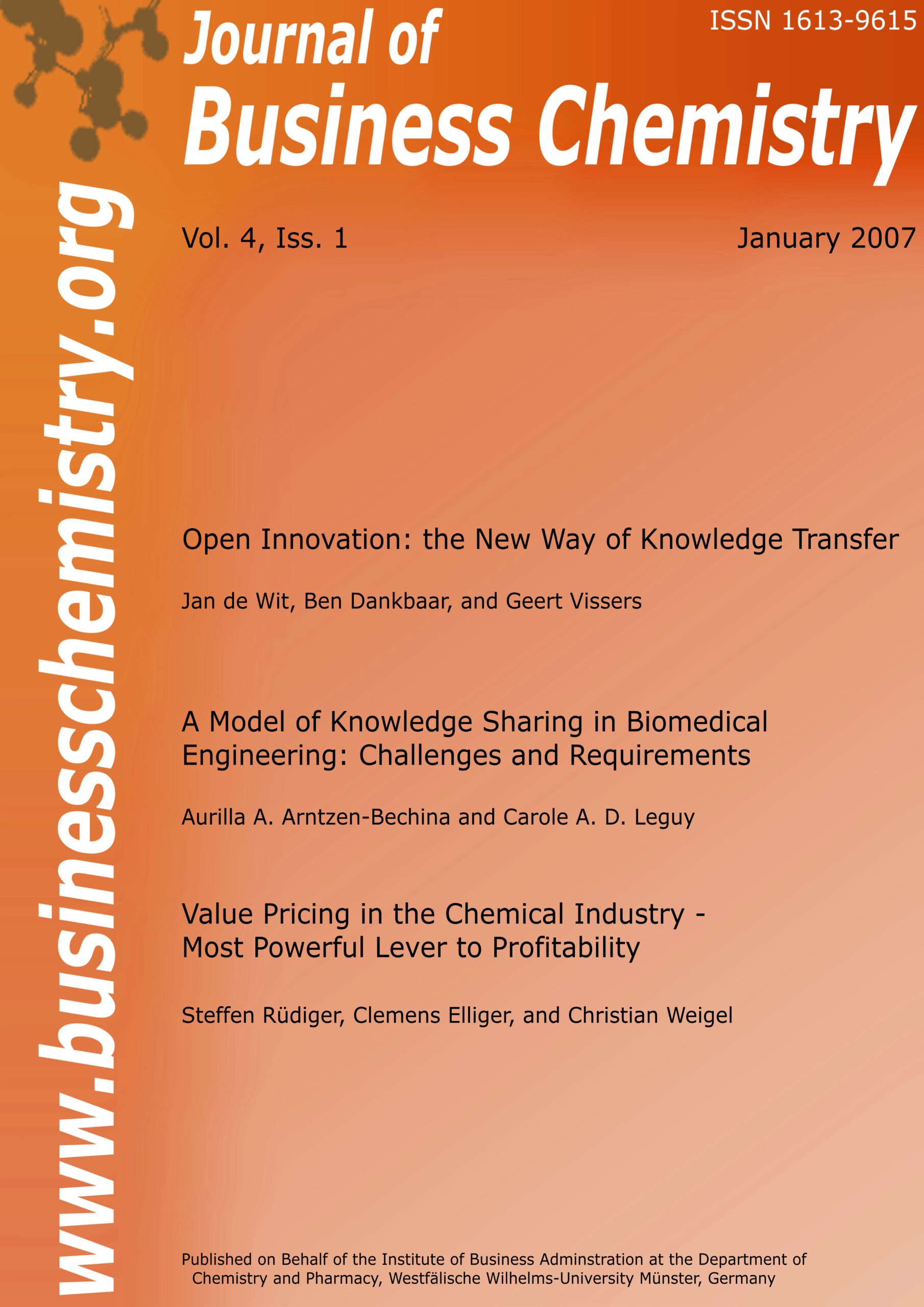 Journal of Business Chemistry January 2007