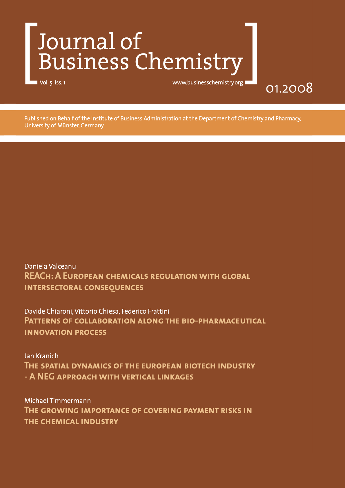 Journal of Business Chemistry January 2008