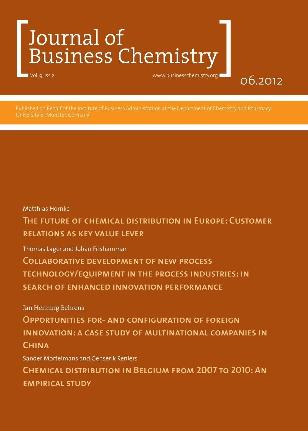 Journal of Business Chemistry June 2012